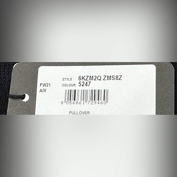 Armani Exchange CREW NECK WOOL SWEATER Black Navy - Picture 12 of 12